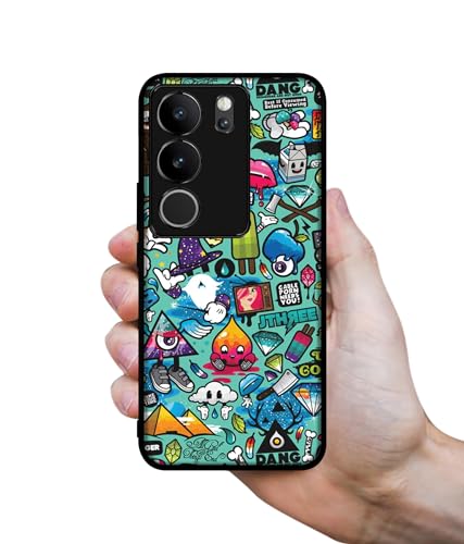 Image of Crazy Design Premium 2D Printed Metal Back Case Cover for Vivo V29 5G / V29 Pro 5G, Multicolour