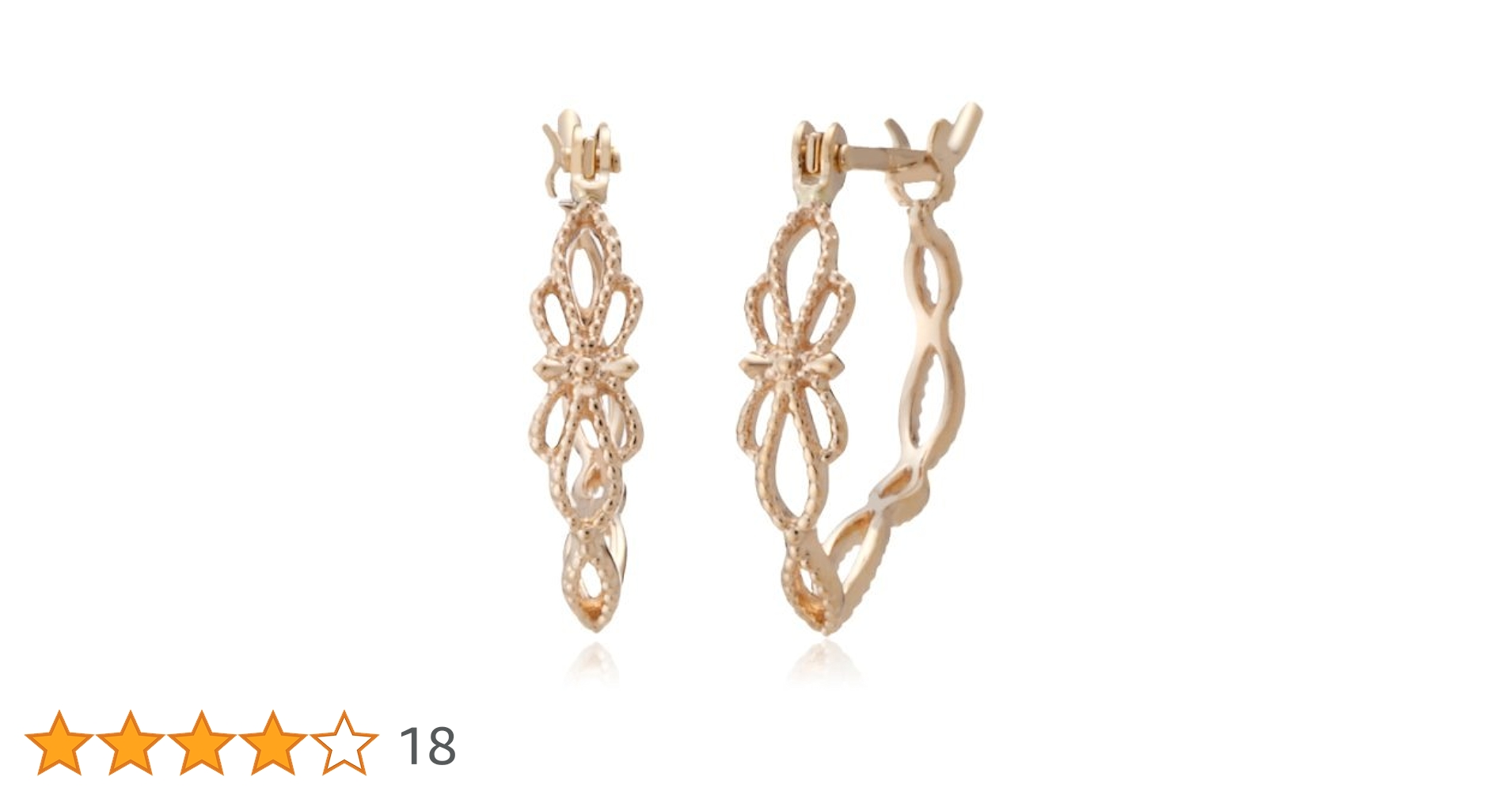 Amazon.co.jp: [アガット] agete 【両耳用K10フープピアス