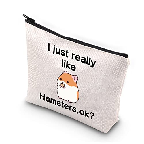 PLITI Hamster-Make-up-Tasche, Hamster-Liebhaber, Geschenk, Kosmetiktasche für Hamster, Mutter, Hamster, Besitzer, Really Like Hamstersu