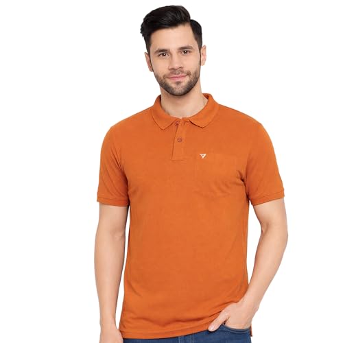 Image of NEVA Men's Regular Fit Half Sleeve Polo Neck T-Shirt with Chest Pocket