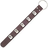 Bevin Bells Leather Sleigh Bell Strap | Five (1 ½”) Bells | Brown/Nickel | Door Hanger | Dog Potty Training Bell | Made of Steel | Christmas Holiday Decoration | Sturdy Hanging Loop | Made in CT, USA