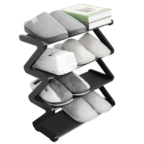 Rangement chaussures 4 niveaux stable et étanche pour meuble entrée