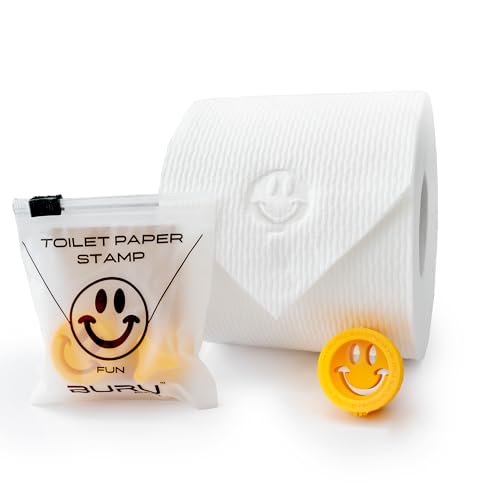 BURU SOLUTIONS Toilet Paper Stamp Fun (Smiley Face) - Add a Unique Personal Touch to Your Bathroom Decor! Enhance Your Home Decor. Ideal for Housekeeping, Hotels, Rentals, Home Staging Decor and More