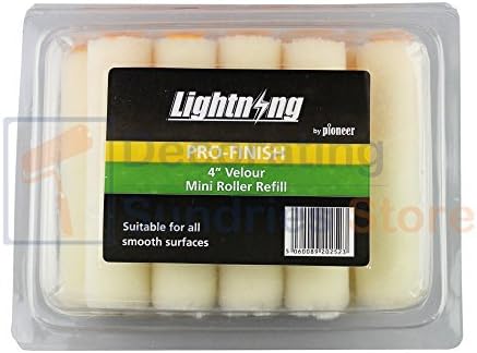 Sim Velour Mohair Paint Roller Refills (10 Pack) 100mm | 4" Pro-Finish Radiator Roller Sleeves
