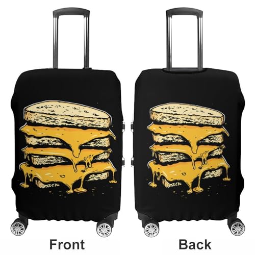 Grilled Cheese Sandwich Travel Luggage Cover for Suitcase 19-32 Inches Elastic Washable Baggage Protector3
