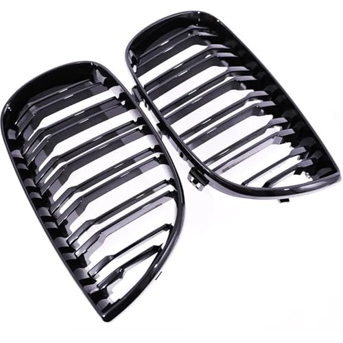 Parrilla de riñón para BMW E81 E87 E82 E88: rejilla delantera de doble línea negra 3