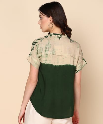 Image of Maaesa Hand Dyed Rayon Top for Women
