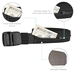 2 Pack Money Belts for Travel, Anti-Theft Hidden Waist Wallet with Zippered Security Pockets, Adjustable Nylon Belt for Men & Women Under Clothes (Black)​ - Image 3