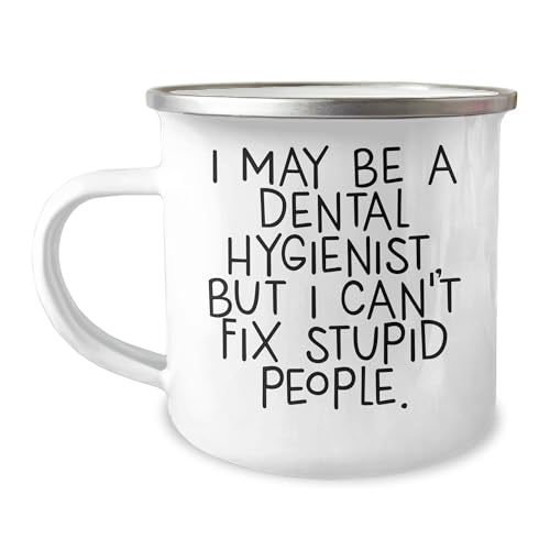 Dental Hygienist Funny Mug I May Be A Professional But Can't Fix Stupid People Gifts for Coworkers from Santa, Unique Christmas Unique Gifts for Dental Hygienists and Hygiene Professionals