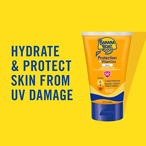Banana Boat Protection + Vitamins Sunscreen, Facial Lotion, Spf 50, 2Oz #TOP2
