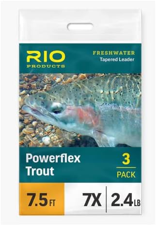 RIO Products Powerflex Trout Leaders, 6 Pk, 7.5ft 1X