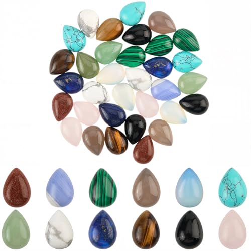 Cabochons en œil de tigre et quartz rose pour ateliers de bijoux fait-main DIY