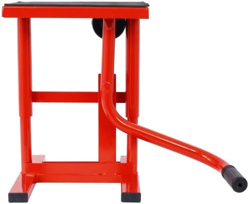 LuckyNote Motorcycle Dirt Bike Stands and Lifts Jack Stand Steel Lift 11"-16.5" Adjustable Height 330 LBS Load Capacity Heavy Duty Steel (Red)