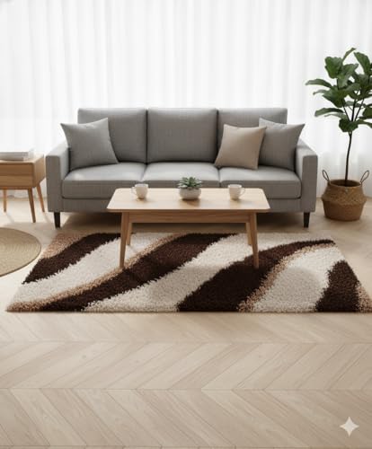 Image of Elegant Shag Rug Runner - 2x6 ft Soft Carpet for Transitional Spaces, Ideal for Apartments and Compact Homes