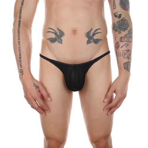 Men Sexy Thong Mesh See-Through Pouch Panties G-String Briefs T-Back G-string Gay Underwear2