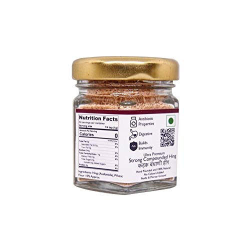 Image of Tassyam Hingwale Extra Strong Shahri Hing 125g (5X 25g) Bottle | Hand Pounded & Natural | Jain Hing