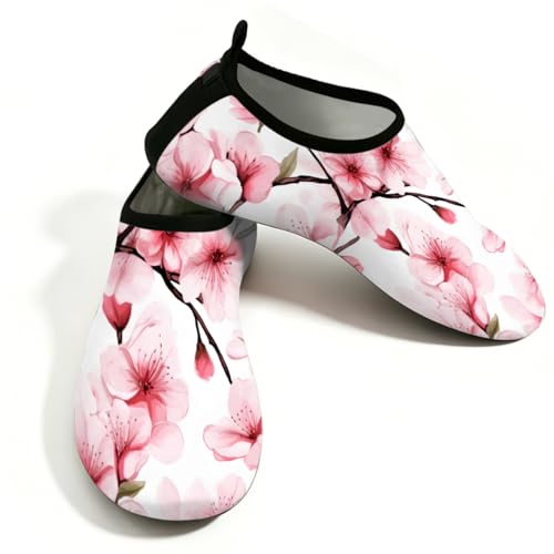Zapatos de secado rápido para natación y surf floral rosa