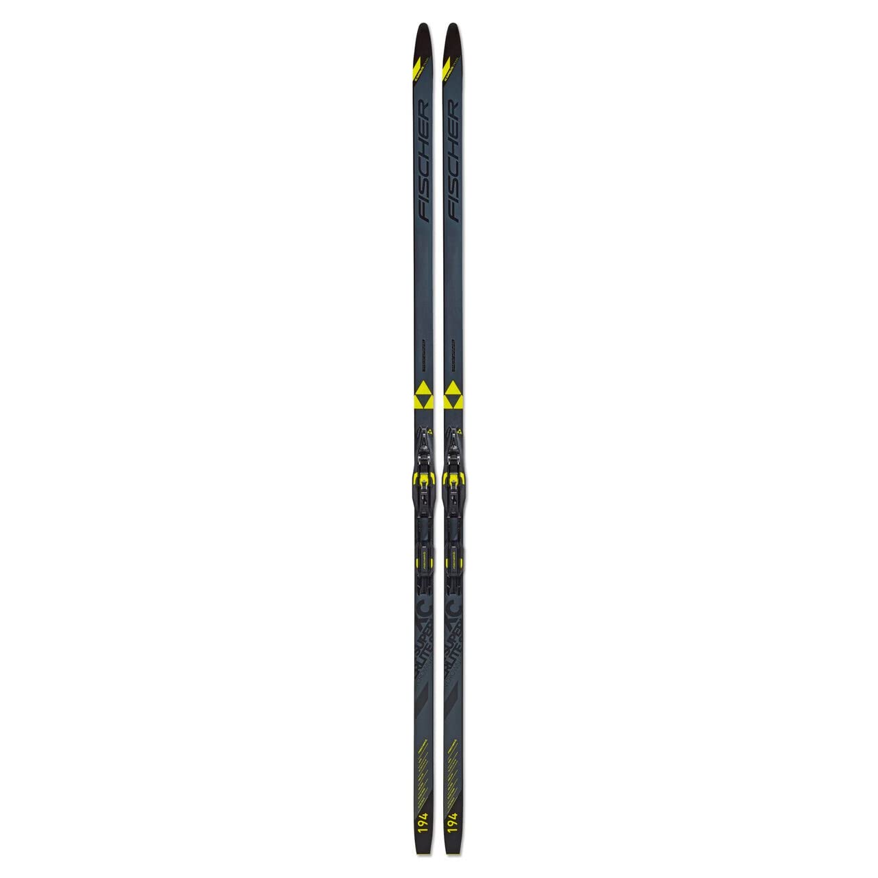 Fischer Superlite Crown EF Nordic Skis Fitness, Color: Gray/Yellow, Size: 184 (N41020V-184) Bindings are not Included