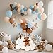 Gemscream 10 Sets 384 Pcs Bear Baby Shower Party Decorations Table Centerpieces Balloon Stand Kit, Plush Toy Animal Clouds for Birthday Wedding Bear Theme Gender Reveal Table Decorations Supplies