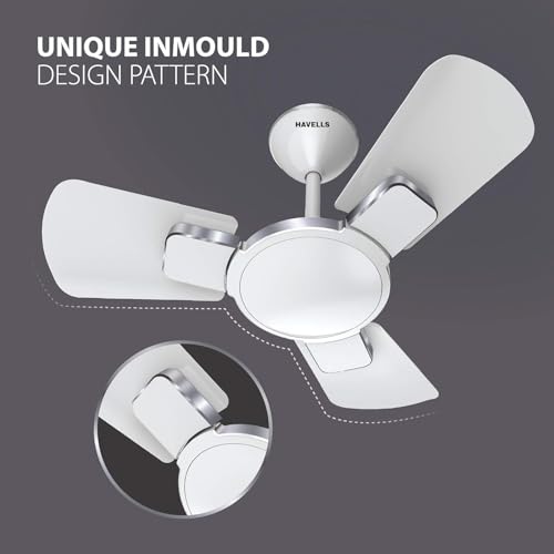 Image of Havells Enticer ES 600mm Decorative, Dust Resistant, High Speed Ceiling Fan (Pearl White Chrome)