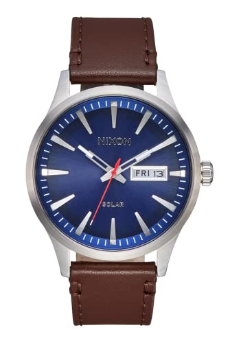 NIXON Sentry Solar A1347 - Navy Sunray/Silver - 100m Water Resistant...