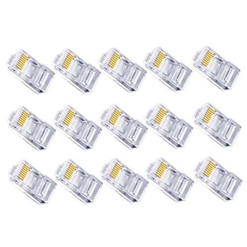 CIYODO High-Speed Ethernet Cable Connectors 100 Pcs 6a Plugs Full-Plated Chip Stable Connection Compatible Simple Practical