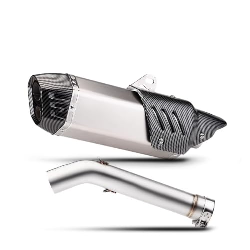 Tuyau d'échappement moto en acier inoxydable 51mm à flux de gaz optimisé
