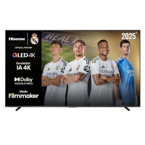 Hisense 98E7Q - QLED Smart TV 98 Pulgadas, Modo Juego Pro 144Hz, Subwoofer Integrado, Dolby Vision, Dolby Atmos, Modo Deportes, Monvimiento Suave IA, Bluetooth y HDMI 2.1, Control por Voz Alexa