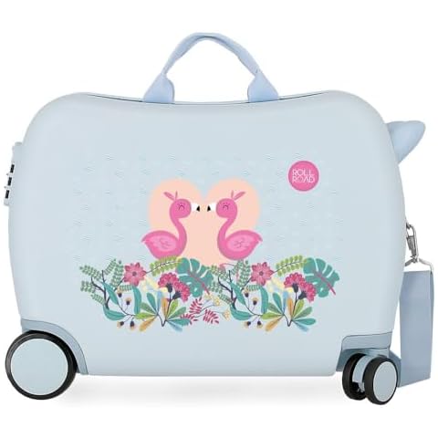 Roll Road Pelican Children's Suitcase, Blue Cover