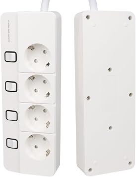 TechMore Yamatik XMAN 4'lü Ayrı Anahtarlı 1.5 Metre 4000W 16Ah Termal Güvenlik Akım Korumalı Grup Priz