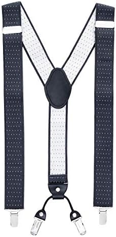MASADA men's Braces , suspender with strong clips - smoothly adjustable 3.5 cm wide fits for up to 195 cm body height