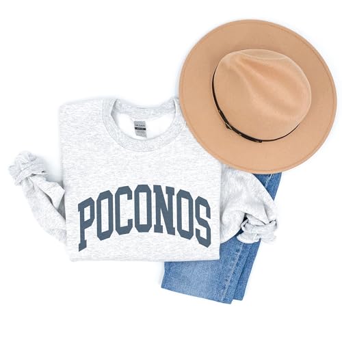 Poconos Sweatshirt, The Pocono Mountains PA Pullover, Vintage Aesthetic Varsity, Trendy Travel Gift For Him or Her, Unisex Crewneck Sweatshirt4