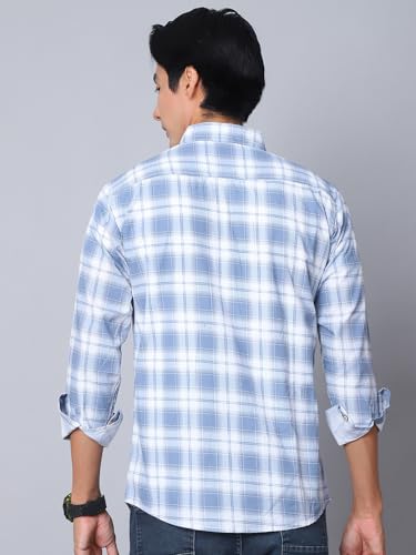 Image of Majestic Man Men Box Checkered Slim Fit Cotton Casual Shirt