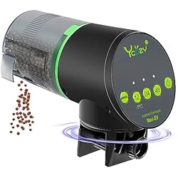 Dispensador Comida Peces Ycozy Alimentador Automatico Acuario Recargable Dispensador Comida para Peces con Temporizador Alimentador Comedero Automatico Peces, Navi-EV