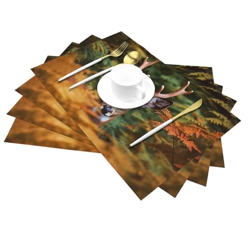 Sets de table en PVC pour décoration de table de salle à manger - 4