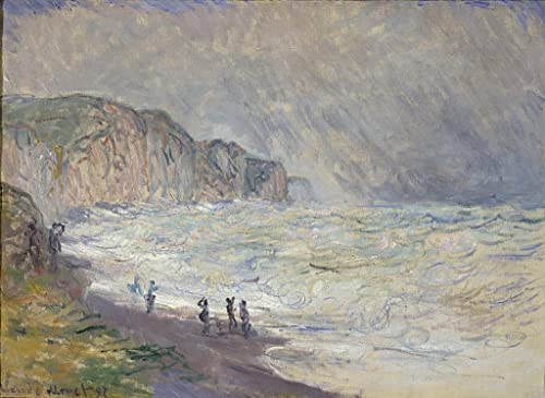 Toile Claude Monet Mer forte à Pourville pour sublimer la décoration du salon