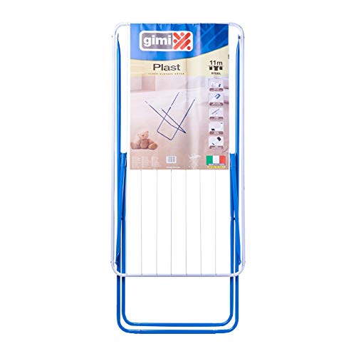 Gimi Plast Tendedero de pie de acero, 10 m de longitud de tendido