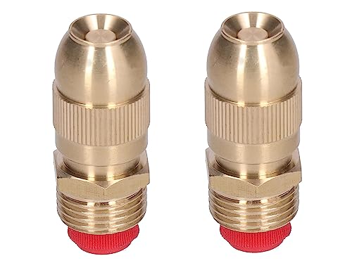 Image of 2pcs Adjustable Brass Sprayer Mist Sprinkler Nozzle Drip Irrigation Jet Spray Misting Head 1 /2 inch Male Thread for Watering Garden Lawn Atomizing Fogger System (2pcs)