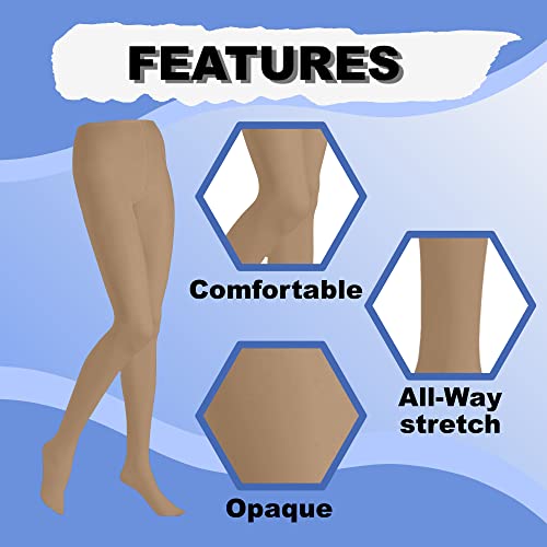 Image of Butterfly EMEM Apparel Women's Plus Size Queen Opaque Footed Tights