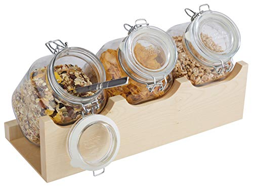 BATANIA Müsli-Ständer | 43 x 17 x 13,5 cm | 3 x 2 Liter BATANIA Müsli-Ständer | 43 x 17 x 13,5 cm | 3 x 2 Liter