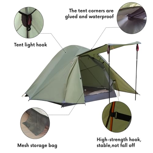 Carpa ultraligera impermeable 2 personas para camping miniatura 5