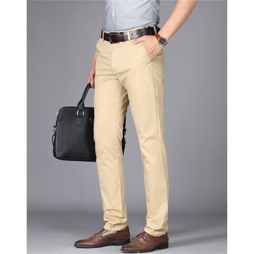 Men Slim Fit Straight Casual Pant Fashion Classic Business Suit Pants Thin Cotton Comfy Outdoor Trousers2