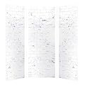 Transolid SWK363696-47 SaraMar 36-in X 96-in Glue 3-Piece Shower Wall Kit, White Venito