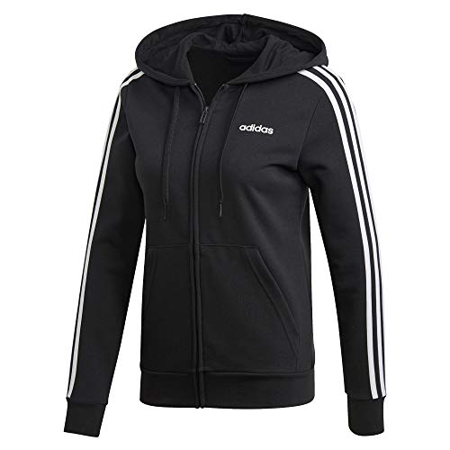 adidas Womens' Essentials 3-Stripes Full Zip Hooded Tracksuit Jacket - Image 5