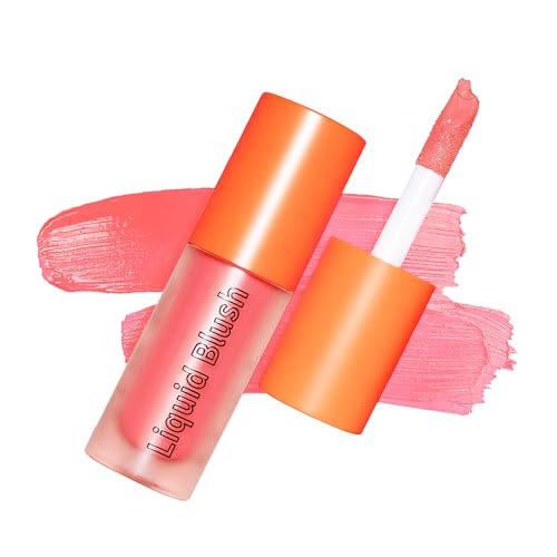 Liquid Blush, Long-lasting & Blendable Liquid Blush for High-Pigment Color, Achieve a Soft, Dewy, Healthy Natural Finish (06-Cream Orange, 0.2 Ounce)