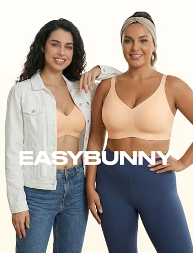 Image of Jelly Bras for Women Plus Size Minimizer No Underwire Supportive Full Coverage Wider Straps Seamless Tshirt Bra