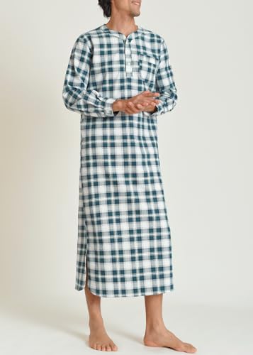 Latuza Men's Long Nightgown Cotton Flannel Nightshirts for Sleeping2