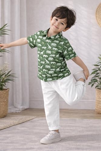 Image of Fashion Dream Boy's Cotton Animal Printed Co Ord Set|Boys Clothing Set|clothing set for kids boys