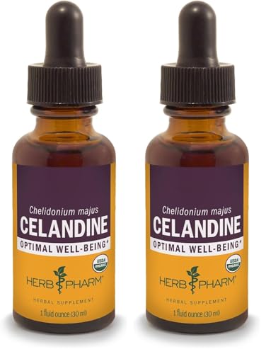 Herb Pharm Certified Organic Celandine Liquid Extract - 1 Ounce (Pack of 2)