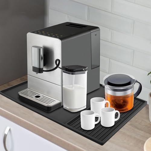 Machine à expresso tapis silicone noir anti-vibration et eau - 6